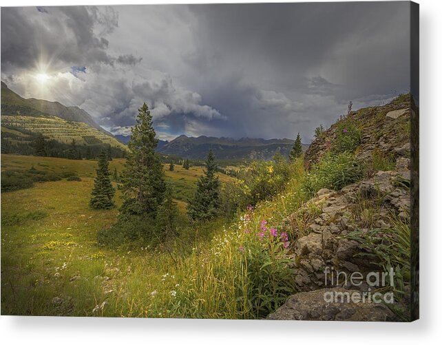 Storm Acrylic Print featuring the photograph Storm in the distance by Tim Wemple