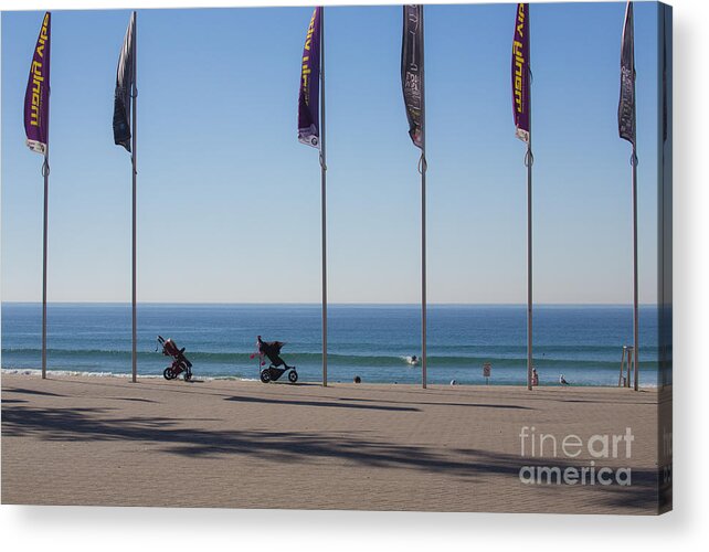 Manly Acrylic Print featuring the photograph Strollers at Manly Beach by Sheila Smart Fine Art Photography
