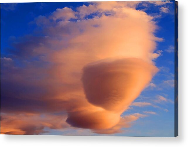 Lenticular Clouds Acrylic Print featuring the photograph Sunset Clouds by Donna Kennedy