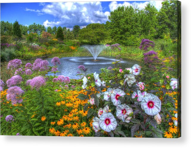Butterfly Garden Acrylic Print featuring the photograph The amazing butterfly gardne by Carolyn Hall