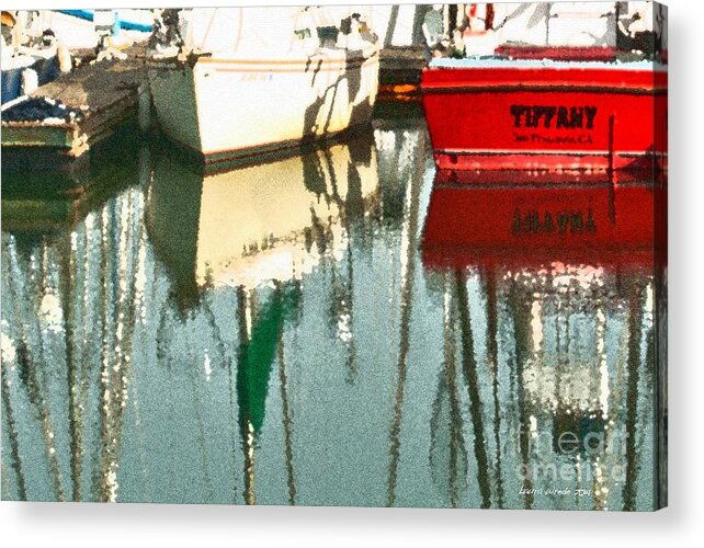 Boat Harbor Acrylic Print featuring the photograph Tiffany Sailed From San Francisco to Moss Landing by Artist and Photographer Laura Wrede