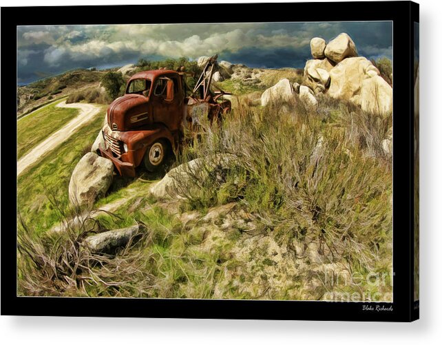 Tow Truck Acrylic Print featuring the photograph Tow Truck No Where To Go by Blake Richards