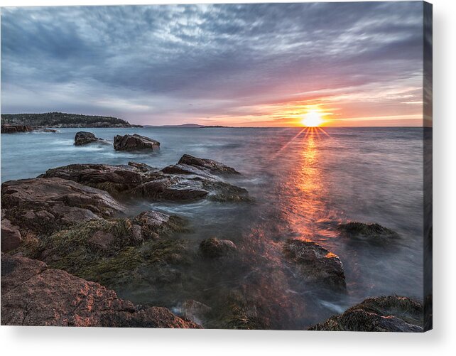 Acadia National Park Acrylic Print featuring the photograph Trembling on the Shore by Jon Glaser