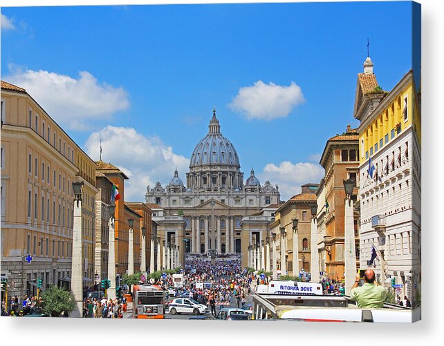 Vatican Acrylic Print featuring the photograph Vatican City - St. Peters by Richard Krebs