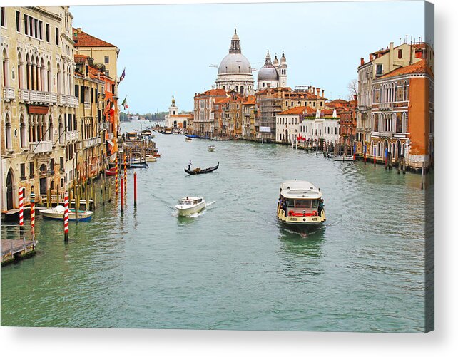 Venice Acrylic Print featuring the photograph Venice, Italy - Grand Canal #1 by Richard Krebs