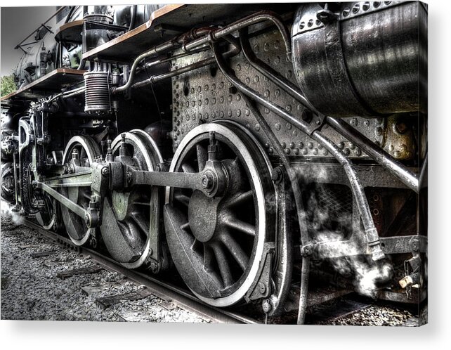 Steam Train Acrylic Print featuring the photograph Wheels by Deborah Ritch