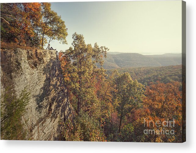 White Acrylic Print featuring the photograph White Rock Mountain View by Tim Wemple