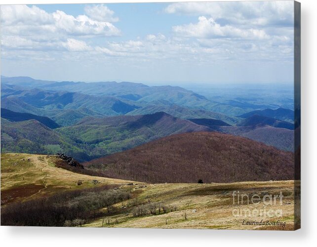 Digital Photography Acrylic Print featuring the photograph Whitetop Mountain Virginia by Laurinda Bowling