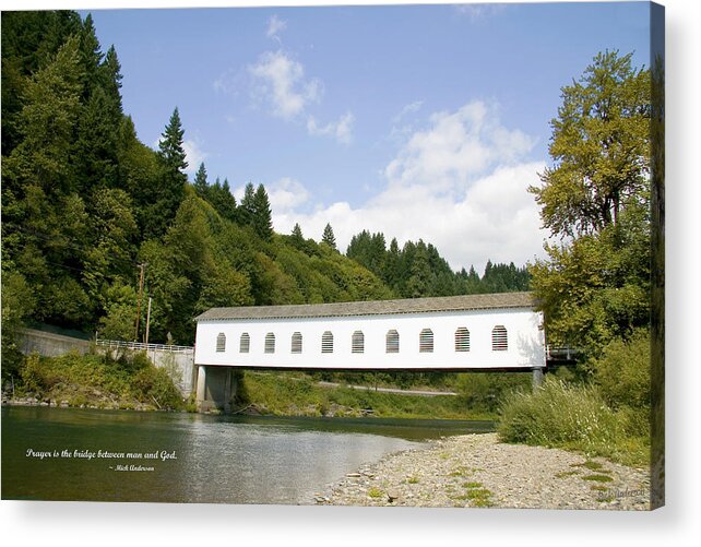 Mckenzie Acrylic Print featuring the photograph Goodpasture Covered Bridge #1 by Mick Anderson