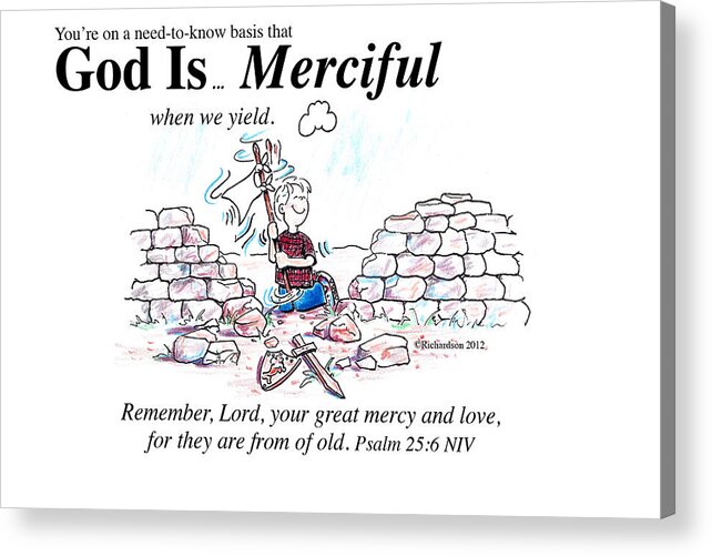 God Acrylic Print featuring the painting God is Merciful by George Richardson