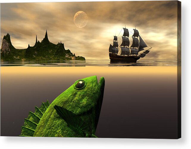 Bryce Acrylic Print featuring the digital art Gustatory anticipation by Claude McCoy
