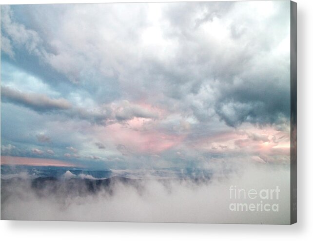 Sunset Acrylic Print featuring the photograph In the Clouds by Jeannette Hunt