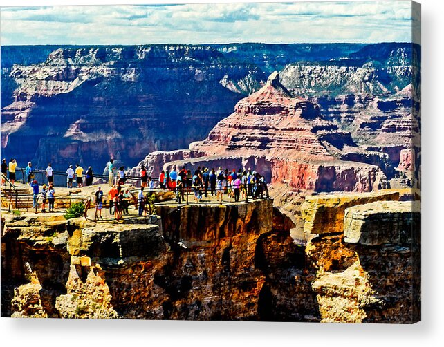 Mather Point Acrylic Print featuring the painting Mather Point by Bob and Nadine Johnston