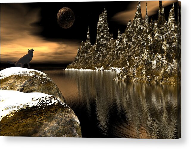 Bryce Acrylic Print featuring the digital art Northern serenade by Claude McCoy