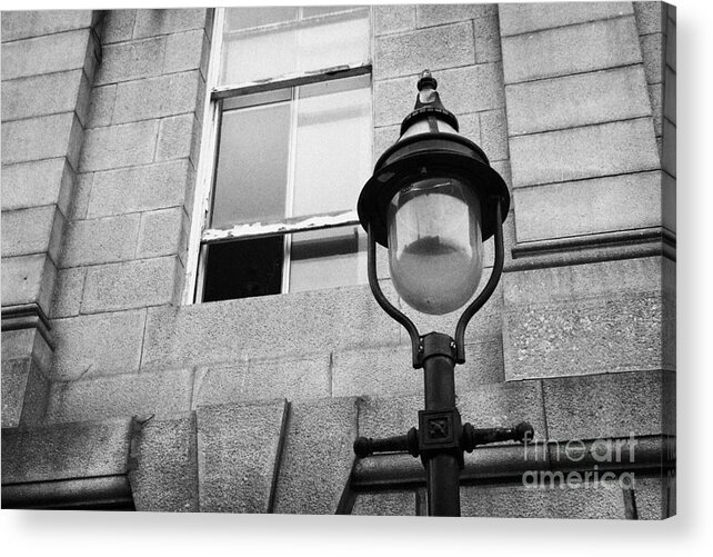 Old Acrylic Print featuring the photograph Old Sugg Gas Street Lights Converted To Run On Electric Lighting Aberdeen Scotland Uk by Joe Fox