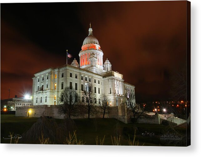 Rhode Island Capital Building Acrylic Print featuring the photograph Rhode Island Capital Building by Shane Psaltis