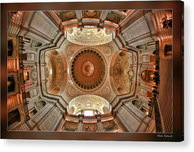 Art Photography Acrylic Print featuring the photograph San Francisco City Hall Ceiling by Blake Richards
