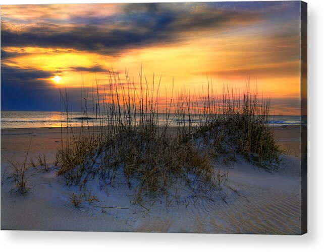 North Carolina Acrylic Print featuring the photograph Sand Dune and Sea Oats II by Dan Carmichael
