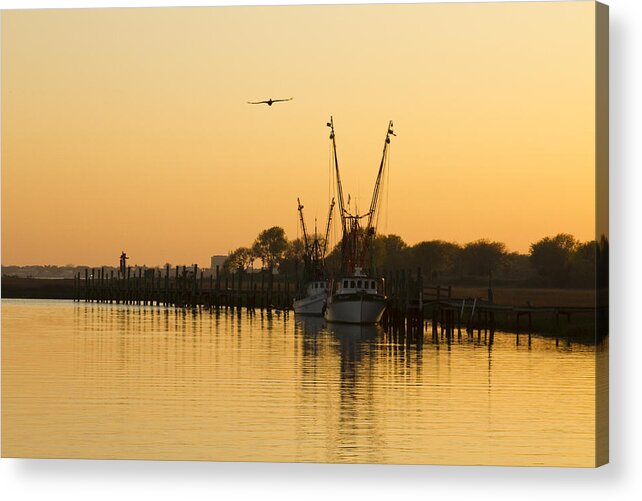 Shem Creek Acrylic Print featuring the photograph Shem Creek by Carrie Cranwill