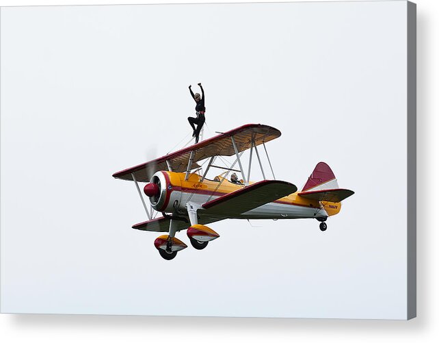 Airplane Acrylic Print featuring the photograph Wing Walker by Sara Hudock