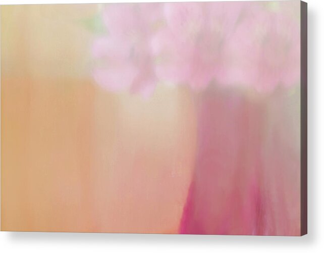 Icm Acrylic Print featuring the photograph Flowers in a Vase #1 by Cheryl Day