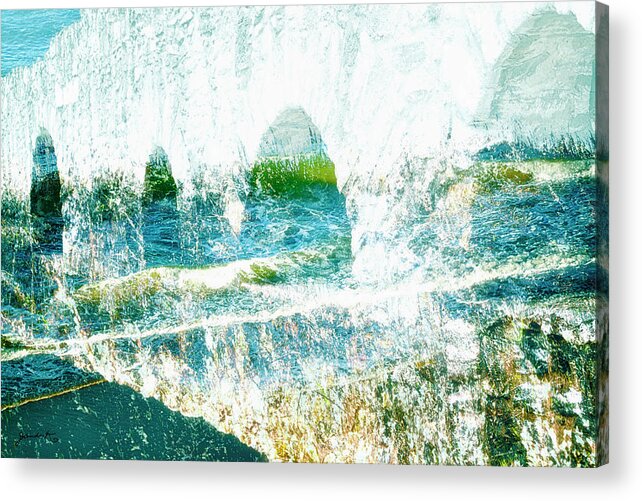 Landscape Acrylic Print featuring the mixed media Mirage by Gerlinde Keating - Galleria GK Keating Associates Inc