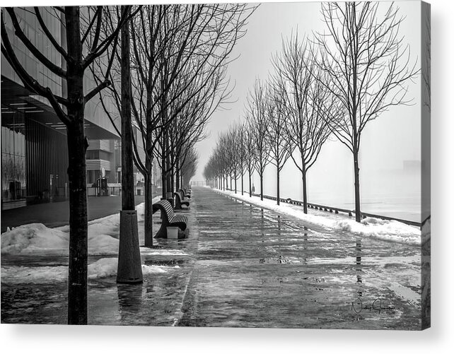 Sugar Beach Acrylic Print featuring the photograph Path Through Fog by Nicky Jameson