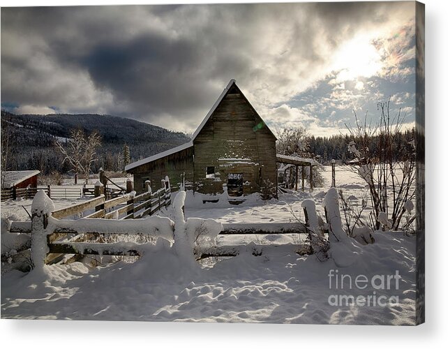 Boundary County Acrylic Print featuring the photograph Purcell Barn #1 by Idaho Scenic Images Linda Lantzy