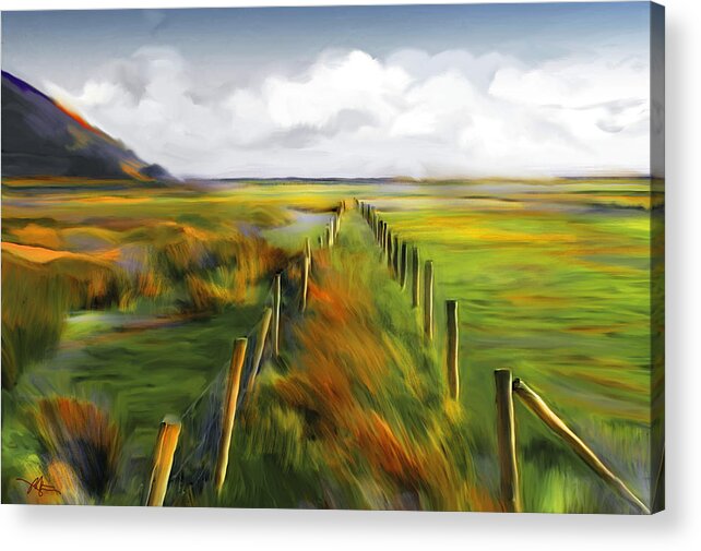 Achill Island Acrylic Print featuring the painting Achill Island - West Coast Ireland by Bob Salo