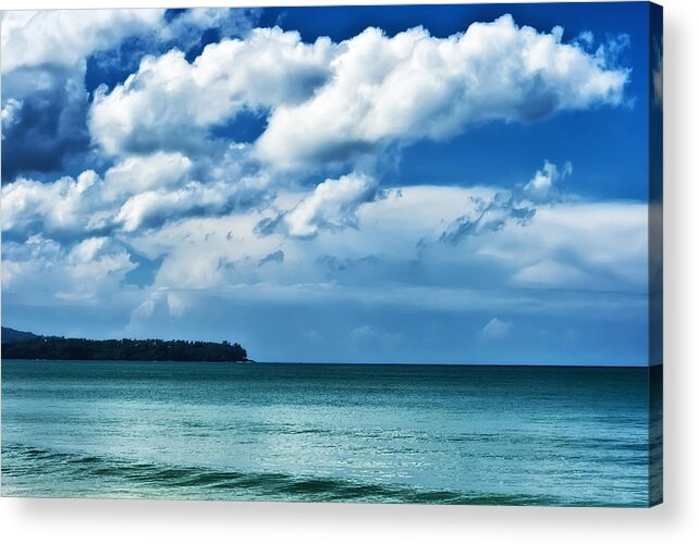 Tropical Beach Acrylic Print featuring the photograph An Overload of Blue by Georgia Clare