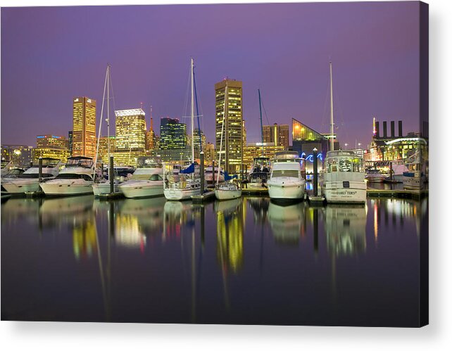Aquarium Acrylic Print featuring the photograph Baltimore's Inner Harbor by Andria Patino