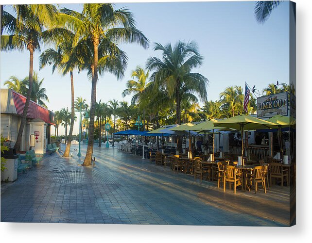 Palm Trees Acrylic Print featuring the photograph Before the Crowds Come by Carol McArdle