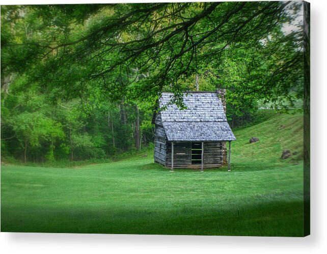 Landscape Acrylic Print featuring the photograph Cabin on the Blue Ridge Parkway - 1 by Joye Ardyn Durham