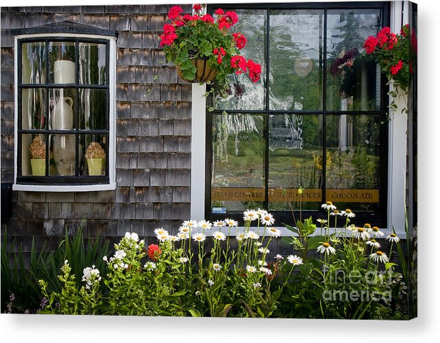 Alfresco Dining Acrylic Print featuring the photograph Cafe Windows by Susan Cole Kelly