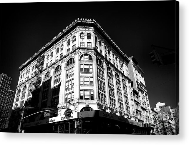 Crate And Barrel In New York City Acrylic Print featuring the photograph Crate and Barrel in New York City by John Rizzuto
