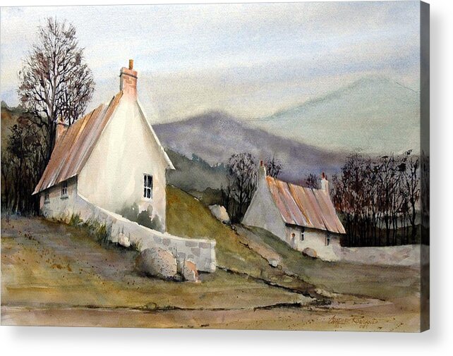 England Acrylic Print featuring the painting Devonshire Cottage I by Charles Rowland
