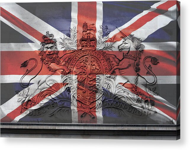 Dieu Et Mon Droit The Union Jack Acrylic Print By Anthony Verburgt