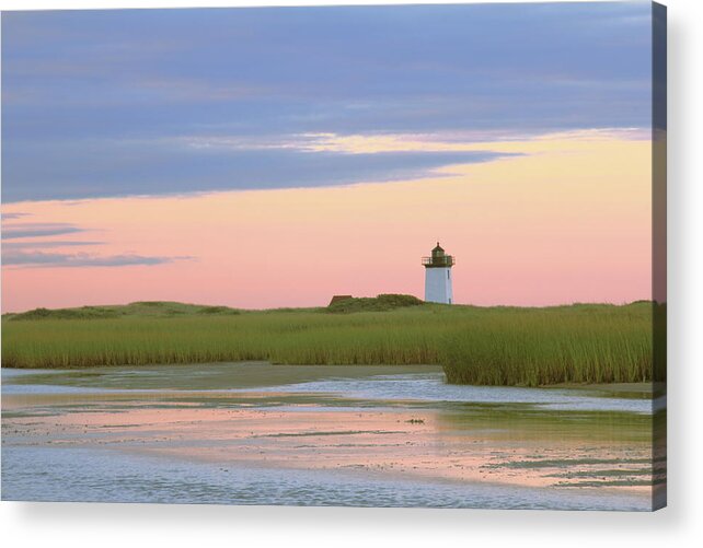 Early Acrylic Print featuring the photograph Early Light at Wood End Light by Roupen Baker