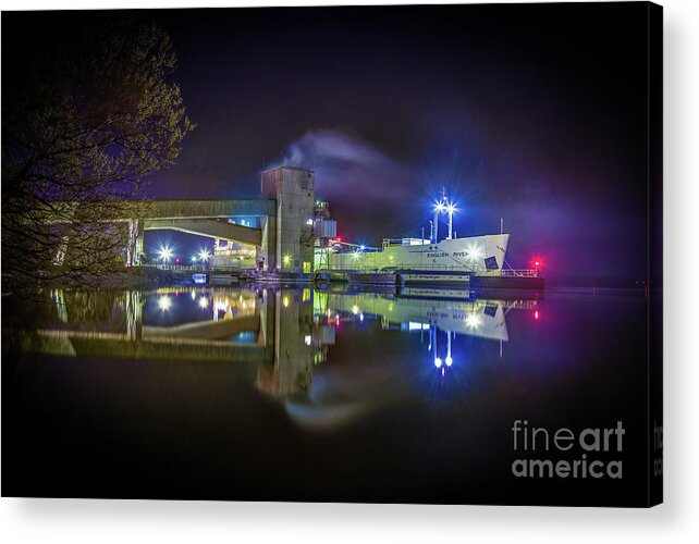 St. Lawrence Acrylic Print featuring the photograph English River at Lafarge, Napanee by Roger Monahan
