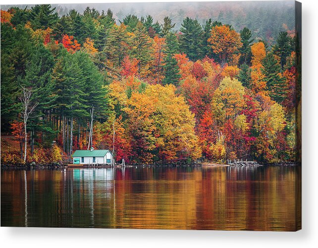 Fall Acrylic Print featuring the photograph Fall on Lake Winnipesaukee by Robert Clifford
