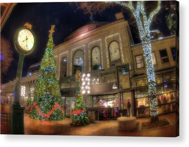 Boston Acrylic Print featuring the photograph Faneuil Hall Marketplace - Quincy Market - Boston by Joann Vitali