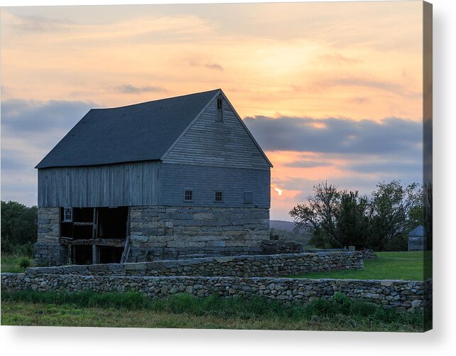Barn Acrylic Print featuring the photograph Farm Sunset by Bryan Bzdula