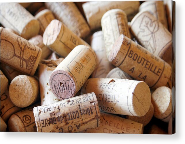 Wine Corks Acrylic Print featuring the photograph French Wine Corks by Georgia Clare