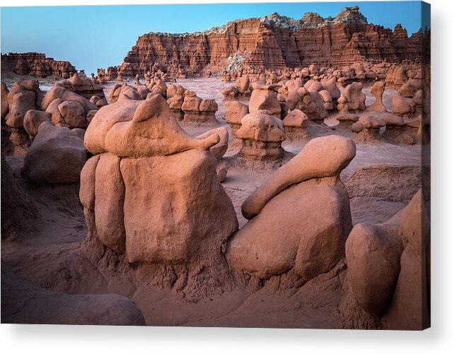 Desert Acrylic Print featuring the photograph Goblin Valley Rock Formations by James Udall