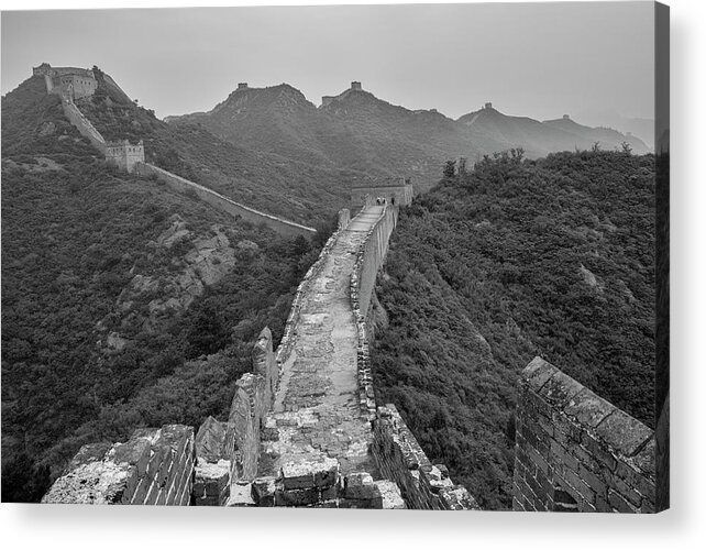 Jinshanling Acrylic Print featuring the photograph Great wall 6, Jinshanling, 2016 by Hitendra SINKAR