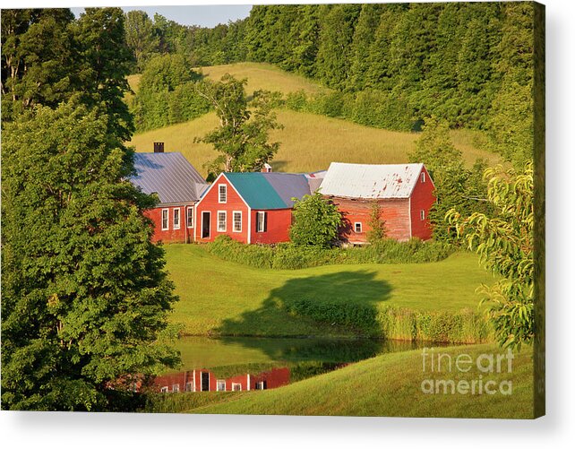 Agriculture Acrylic Print featuring the photograph Jenne Farm Reflection by Susan Cole Kelly