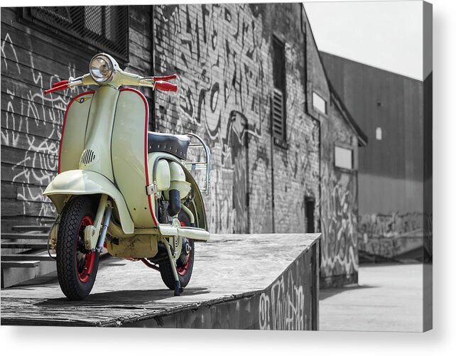 Classic Acrylic Print featuring the photograph Lambretta Style by Rick Deacon