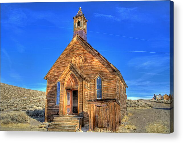 Bodie Acrylic Print featuring the photograph Last Church Standing by Donna Kennedy