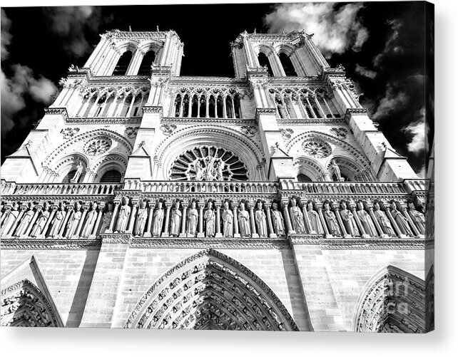 Notre-dame De Paris Acrylic Print featuring the photograph Majestic Notre Dame Our Lady of Paris by John Rizzuto