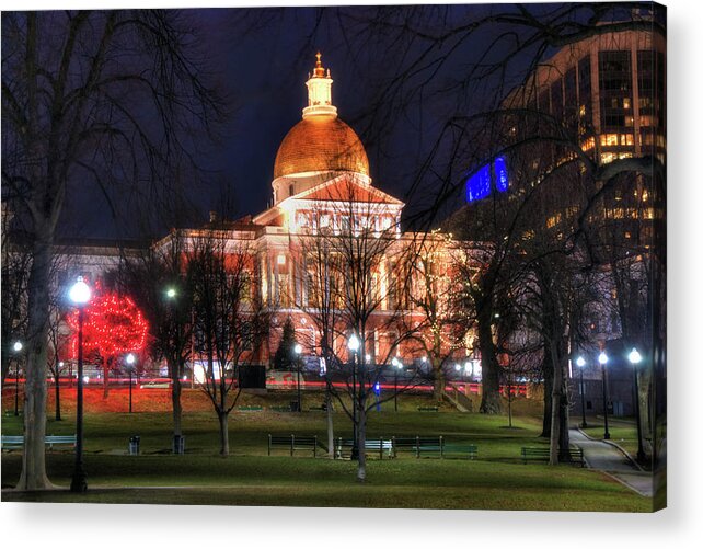 Massachusetts State House Acrylic Print featuring the photograph Massachusetts State House - Boston by Joann Vitali